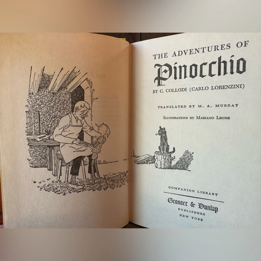 VINTAGE The Adventures of Pinocchio by C. Collodi - Companion Library Bo…